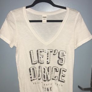 White Vneck Let’s Dance